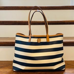 Tory Burch stripe tote